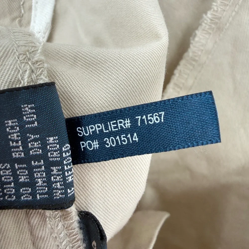 Polo Ralph Lauren Tyler Short Mens Tan Khaki Pleated 100% Cotton Twill Size 42‎